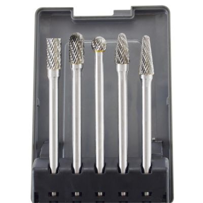 AST2185 image(0) - Astro Pneumatic 5pc Long Double Cut Carbide Burr Set 4.5"