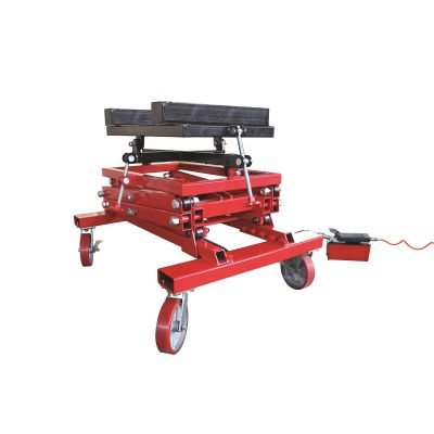 INT3182 image(0) - American Forge & Foundry AFF - Power Train Lift - 2,500 Lbs. Capacity - Scissor Lift Design -  33" Min H to 77" High H - Air/Hyd Foot Pedal Operated