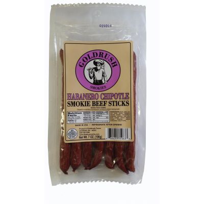 GRJ71963 image(0) - Gold Rush Jerky Habanero Chipotle 7 oz. Beef Sticks - 12 Count (6 lbs.)