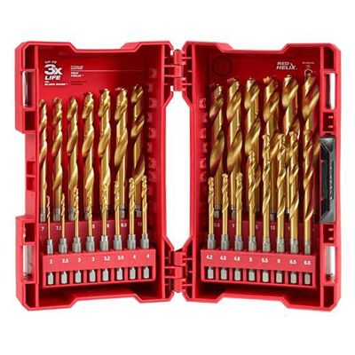 MLW48-89-4825 image(0) - Milwaukee Tool 11mm Metric Titanium SHOCKWAVE Red Helix Bit