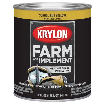 DUP2038 image(0) - Krylon FARM  PAINTS; SCHOOL BUS YELLOW; 32 OZ. QUART;