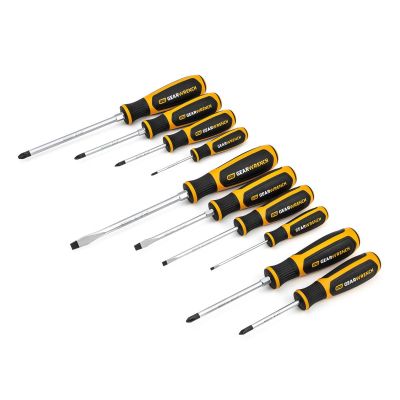 KDT80060H image(0) - GearWrench 10 Piece Phillips/Slotted/Pozidriv Dual Material Screwdriver Set