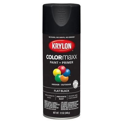 DUP5546 image(0) - Krylon Flat Black; 12 oz. Aerosol