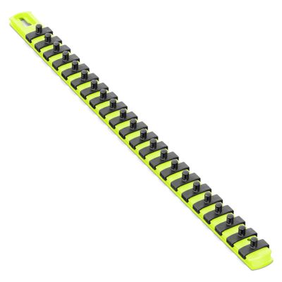 ERN8434HV image(0) - Ernst Mfg. 18” Socket Organizer with 22 Twist Lock Clips - HI-VIZ - 1/4”