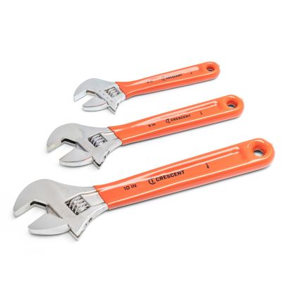 KDTAC26810CV image(0) - Gearwrench 3 Piece Adjustable Cushion Grip Wrench Set 6", 8" & 10"