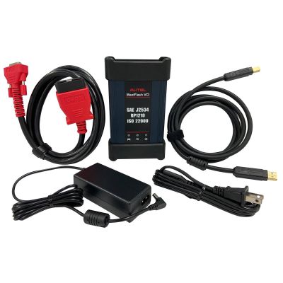 AULMFVCIKIT image(0) - Autel MaxiFLASH VCI Kit : Bluetooth VCI/J2534 pass-thru programmer, Main Cable V2.0, AC/DC adapter and USB 2.0 cable