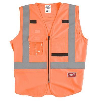 MLW48-73-5032 image(0) - Milwaukee Tool Hi Vis Orange Safety Vest - L/XL