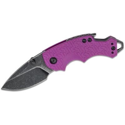 KER8700PURBW image(0) - Kershaw Shuffle Multifunction Manual Open Inset Liner Lock Drop Point Blade EDC Folding Pocket Knife with BlackWash Finish - Purple