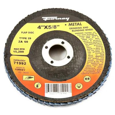 FOR71992-5 image(0) - Forney Industries Flap Disc, Type 29, 4 in x 5/8 in, ZA60 5 PK