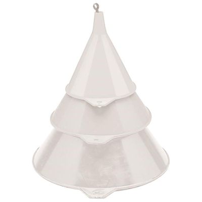 PLW75-075 image(0) - Plews Edelmann Funnel Plastic 3pc Set All White