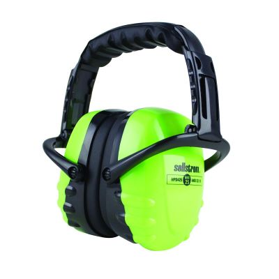 SRWS23407 image(0) - Sellstrom Sellstrom - Earmuffs - HPD425 Premium Series - Dielectric - NRR 25 - Hi-Viz Green/Black