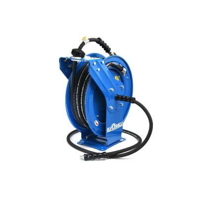 BLBPWRHB14100 image(0) - BluBird 3/8"x50' Pressure Washer Dual Arm Hose Reel