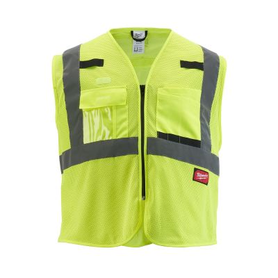 MLW48-73-5111 image(0) - Milwaukee Tool Class 2 High Visibility Yellow Mesh Safety Vest - S/M