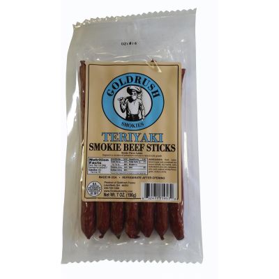 GRJ71957 image(0) - Gold Rush Jerky Teriyaki 7 oz. Beef Sticks - 12 Count (6 lbs.)