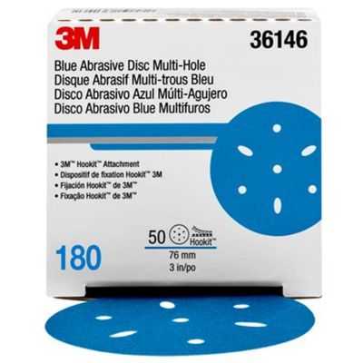 MMM36146 image(0) - 3M 3M Hookit Blue Abrasive Disc Multihole 36146 (4PK)