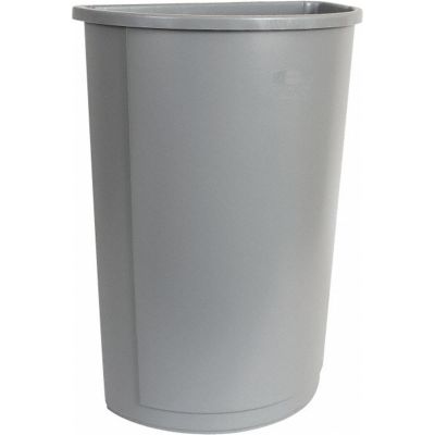 MRO5004999 image(0) - Msc Industrial Supply Rubbermaid 21 Gal Gray Half-Round Trash Can