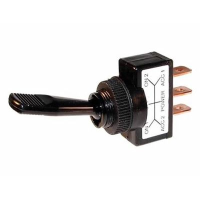 JTT2620F image(0) - The Best Connection 20 Amp 12V Black Toggle Switch