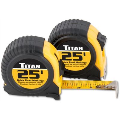 TIT10901 image(0) - Titan 25 ft. 2 pk. Tape Measure