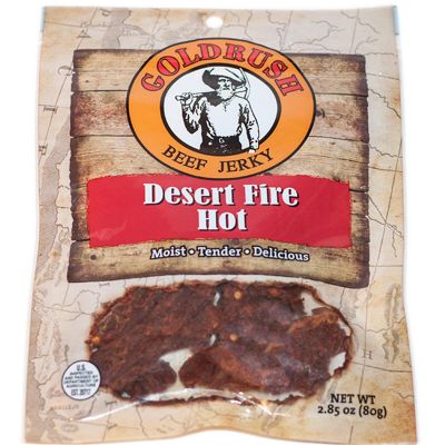 GRJ72134 image(0) - Gold Rush Jerky Desert Fire Hot 2.85 oz. Beef Jerky - 12 Count (3 lbs.)