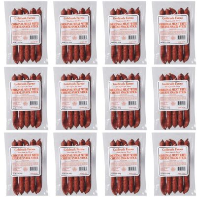 GRJ72063 image(0) - Gold Rush Jerky Original Meat & Cheddar  "Fresh from the Farm" Meat Snack Stick - 12 Count (6 lbs.)