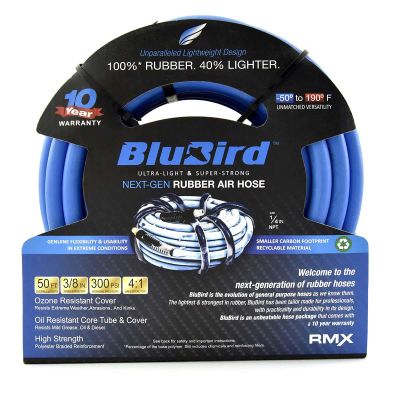 BLBBB3850 image(0) - BluBird NEXT-GEN Rubber Air Hose 3/8 in. x 50 feet 300 PSI