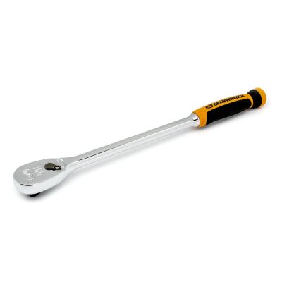 KDT81361T image(0) - GearWrench 1/2 Inch Drive 90-Tooth Long Handle Dual Material Teardrop Ratchet 16-1/2 Inch