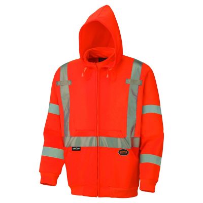 SRWV1060351U-L image(0) - Pioneer Pioneer - Hoodie - Hi-Viz Polyester Fleece - Hi-Viz Orange - Size Large