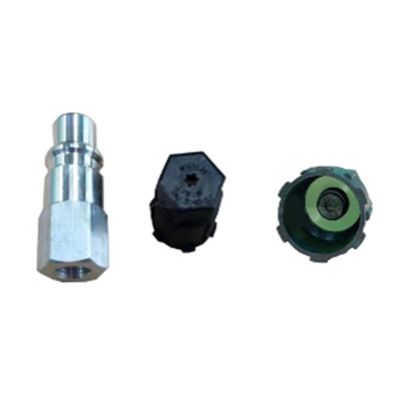 FJC2801 image(0) - FJC R-1234yf Aluminum straight adapter with JRA Valve core with cap 1/8 NPT F M10 x 1.25