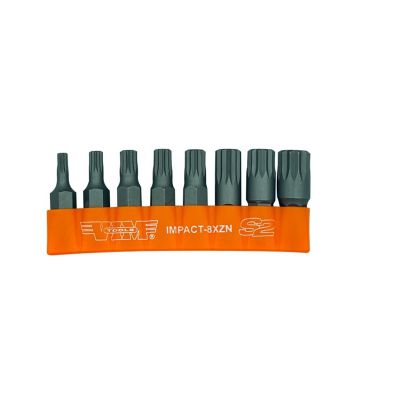 VIMIMPACT-8XZN image(0) - VIM Tools 8 Piece 5/16 Inch Shank Impact Triple Square Bit Set