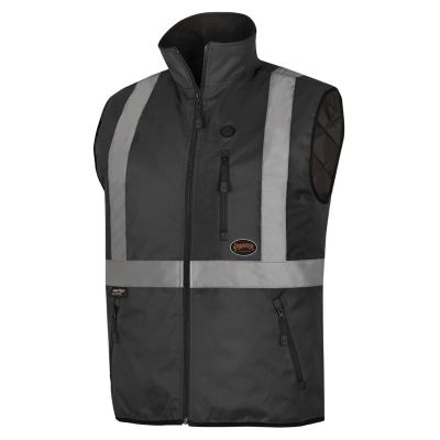 SRWV1210270U-XL image(0) - Pioneer Pioneer - Heated Safety Vest - Hi-Vis Black - Size XL