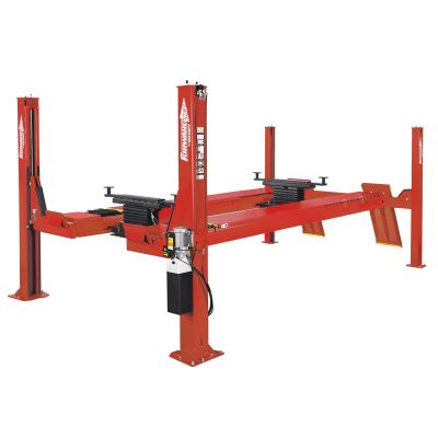 ROTCROA14N202YRD image(0) - Forward Lift 14K Open Front Alignment Rack,  4-Post, 215” Wheel Base Max., With 20” Wide Runways,  W/ Standard Drive On Ramps, Includes  2 RRJ70G Jacks,  Bolt On Alignment Kit With Radius Gauges, And Internal Airlin