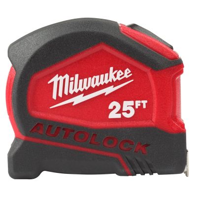 MLW48-22-6825 image(0) - Milwaukee Tool 25ft Compact Auto-Lock Tape Measure