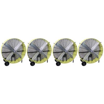 KTI77743-PL4 image(0) - K Tool International 42" Belt Drive Industrial Drum Fan, Safety Yellow (Pallet of 4)