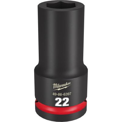 MLW49-66-6397 image(0) - Milwaukee Tool SHOCKWAVE Impact Duty  3/4"Drive 22MM Deep 6 Point Socket