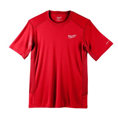 MLW414R-M image(0) - Milwaukee Tool WORKSKIN LIGHT SS SHIRT - RED M