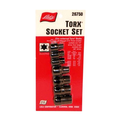 LIS26750 image(0) - Lisle SOCKET TORX EXTERNAL SET 8 PC.