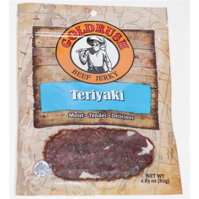 GRJ72130 image(0) - Gold Rush Jerky Teriyaki 2.85 oz. Beef Jerky - 12 Count (3 lbs.)