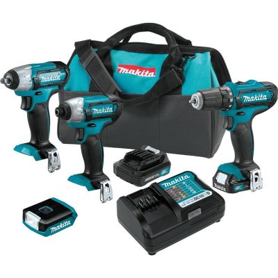 MAKCT411 image(0) - Makita 12V CXT 1.5 Ah Cordless 4-Piece Combo Kit