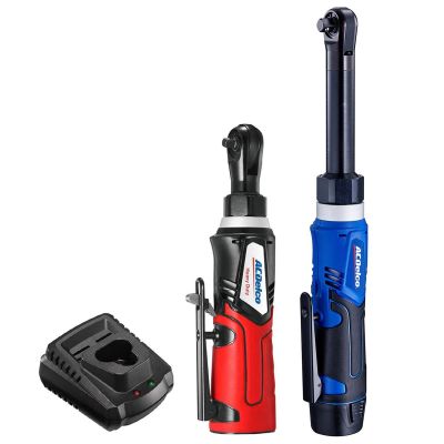 ACDARW1218-K18 image(0) - ACDelco ACDelco ARW1218-K18 G12 Series 12V Li-ion Cordless 3/8"? Extended Ratchet Wrench & �"? Ratchet Wrench Combo Tool Kit