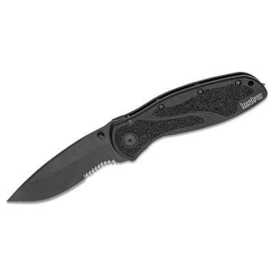 KER1670GBBLKST image(0) - Kershaw Glassbreaker Blur-Serrated Assisted Open Inset Liner Lock Do-it-All Blade Blade EDC Folding Pocket Knife - Black