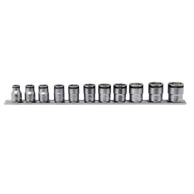 KKNRS3450M-11 image(0) - Ko-ken USA 3/8 Sq Dr NUT GRIPÂ® Socket Set 8mm-19mm - 11 piece - RS3450M/11