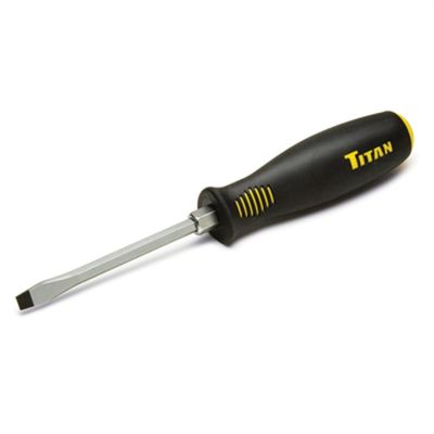 TIT11247 image(0) - TITAN 1/4" X 4" SLOTTED COMFORT GRIP SCREWDRIVER