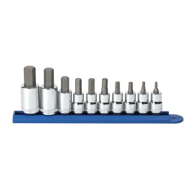 KDT80578 image(0) - GearWrench 10 Piece 3/8 Inch & 1/2 Inch Drive Hex Bit Metric Socket Set