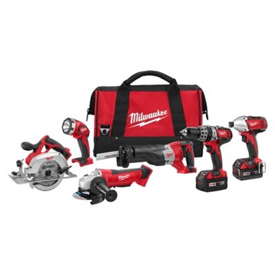 MLW2696-26 image(0) - Milwaukee Tool M18 Cordless LITHIUM-ION 6-Tool Combo Kit