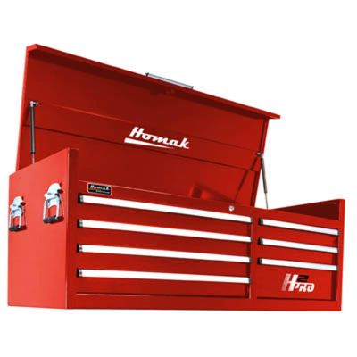 HOMRD02056071 image(0) - Homak Manufacturing 56" H2Pro Series 7 Drawer Top Chest - Red