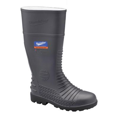 BLU028-050 image(0) - Blundstone Steel Toe Gumboots-Waterproof, Metarsal Guard, Puncture Resistant Midsole, Grey, AU size 5, US size 6