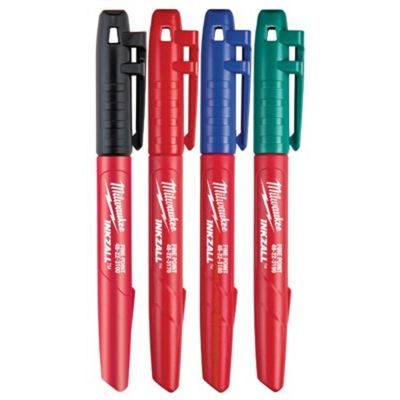 MLW48-22-3106 image(0) - Milwaukee Tool 4PK INKZALL Color Fine Point Marker