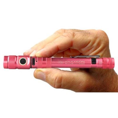 MXN00368 image(0) - Maxxeon WorkStar 368 Rechargeable LED Zoom Penlight/Inspection Light USB-C, Pink