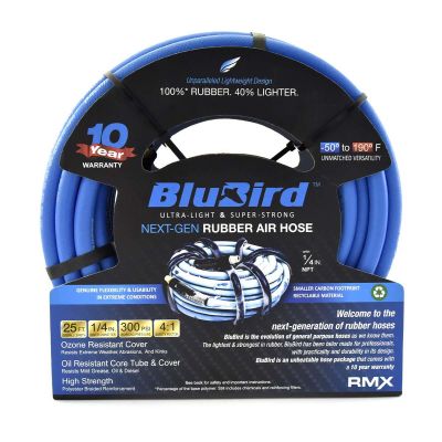 BLBBB1425 image(0) - BluBird BluBird Rubber Air Hose 1/4 in. x 25 ft.