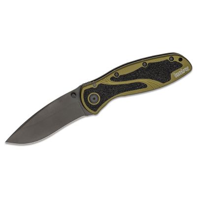 KER1670OLBLK image(0) - Kershaw Blur Assisted Open Inset Liner Lock Do-it-All Blade EDC Folding Pocket Knife - Olive/Black